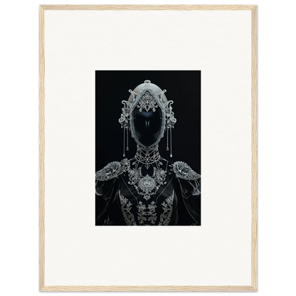 Ornate dark silhouette of Nebulae Princess in stunning canvas print for room decoration