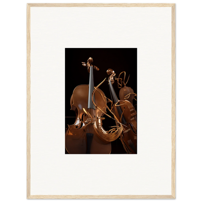 Framed photo of cellos for a classy Strings Opera canvas print room decoration