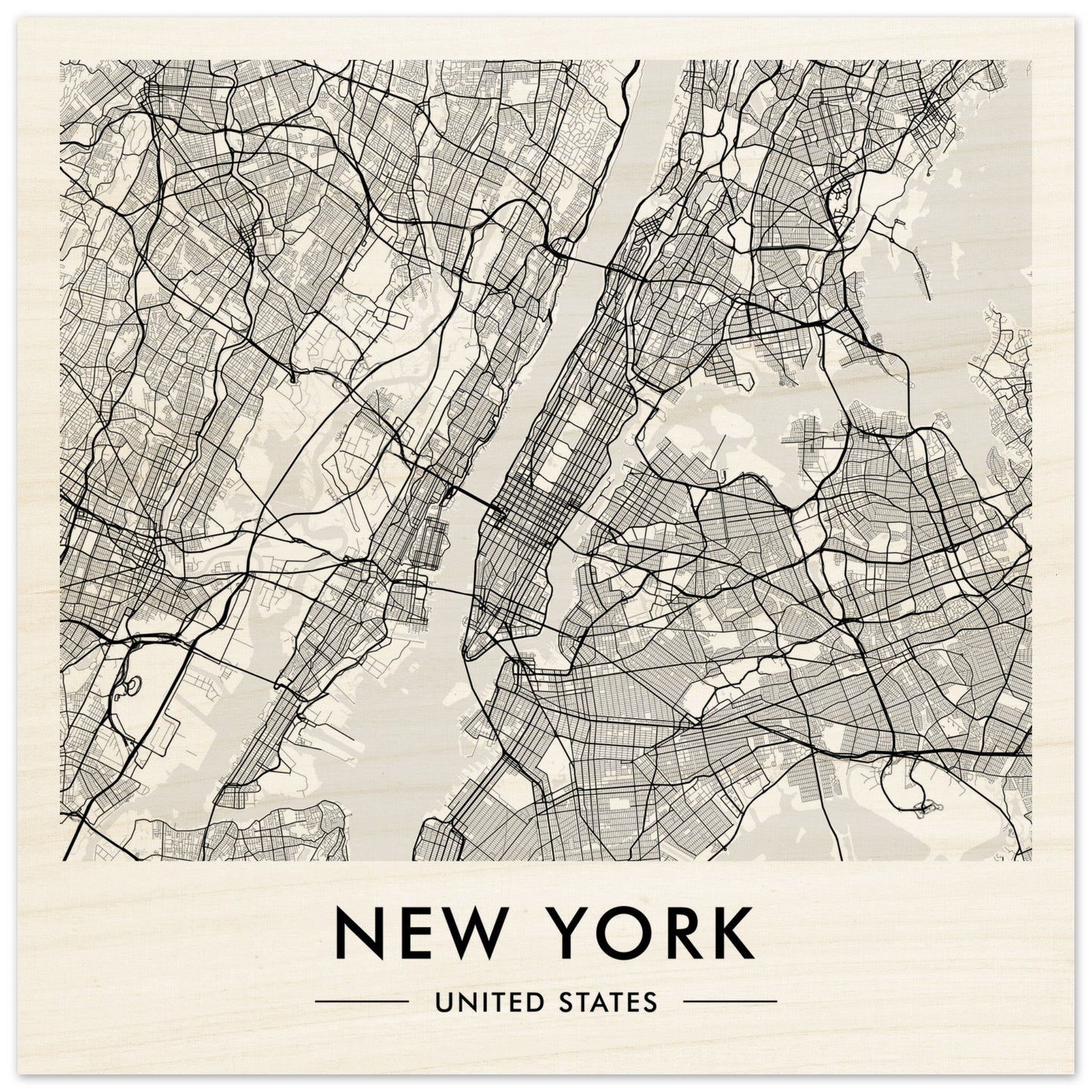 Map of New York City showing its street layout and boroughs.