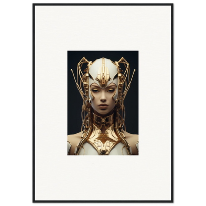 Ornate gold headdress for an artistic Echoes Muse canvas print room decoration