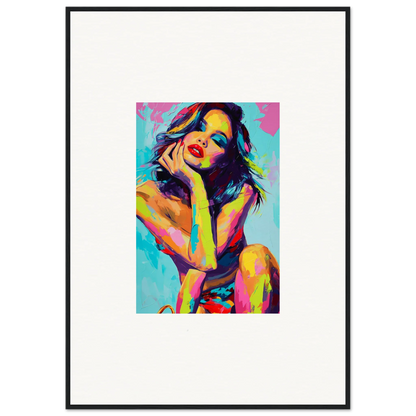 Colorful pop art portrait of a woman, perfect for a Daydream Muse canvas print