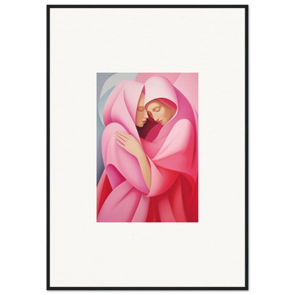 Abstract figure in pink fabric, perfect for a Glimmer Verse Tapestry room decoration