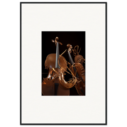 Framed canvas print of strings opera instruments for stylish room decoration