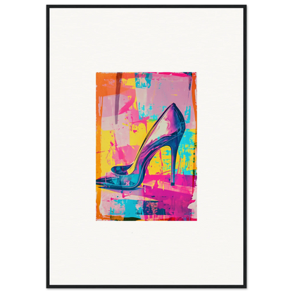 Colorful high-heeled shoe in abstract style showcasing the Heel Phenomenon for room decor