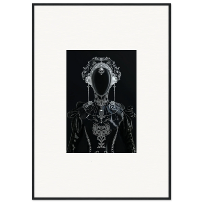 Gothic-style skeletal figure canvas print with photon glitters for cool room decoration