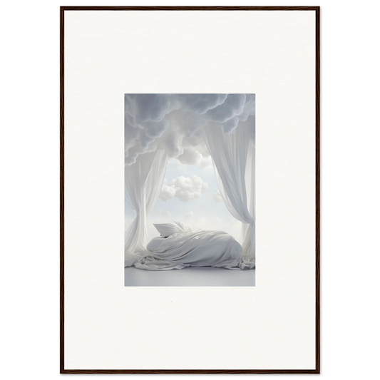 Framed canvas print of a dreamy bedroom scene for perfect room decoration in Acres Whisper