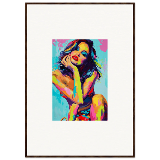 Colorful pop art woman portrait, perfect for your Daydream Muse canvas print decor