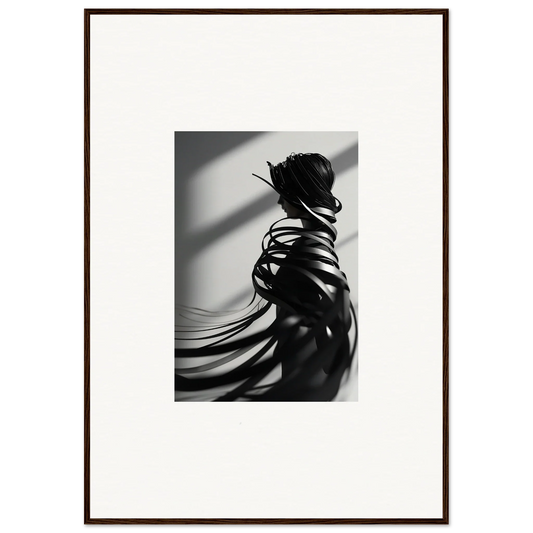 Silhouette with shadows and flowing fabric for a stunning room decoration canvas print