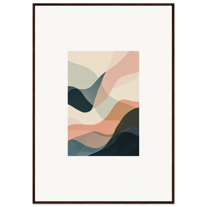 Abstract flowing shapes in soft pastels perfect for room decoration or wall art