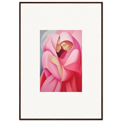 Abstract painting of a figure in flowing pink fabric, perfect for a Glimmer Verse Tapestry