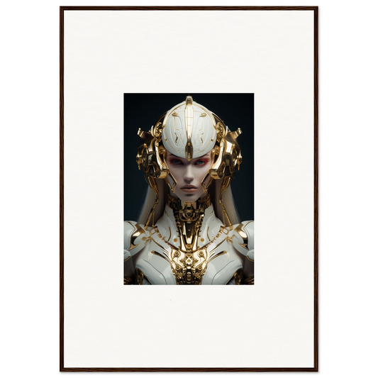 Futuristic humanoid with golden headdress for a stunning Dreamscend Eloquence canvas print