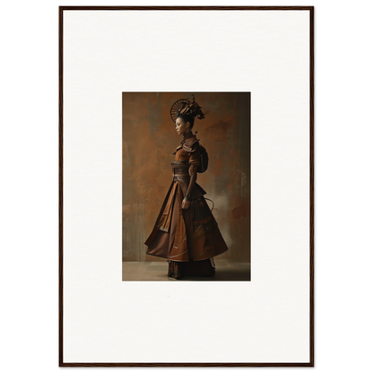 Victorian-era woman in fancy dress for nostalgia chronicles room decoration canvas print