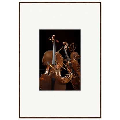 Musical instruments like cello, violin, and French horn for Strings Opera canvas print