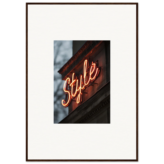 Neon Style sign glowing in a cool canvas print for trendy room decoration