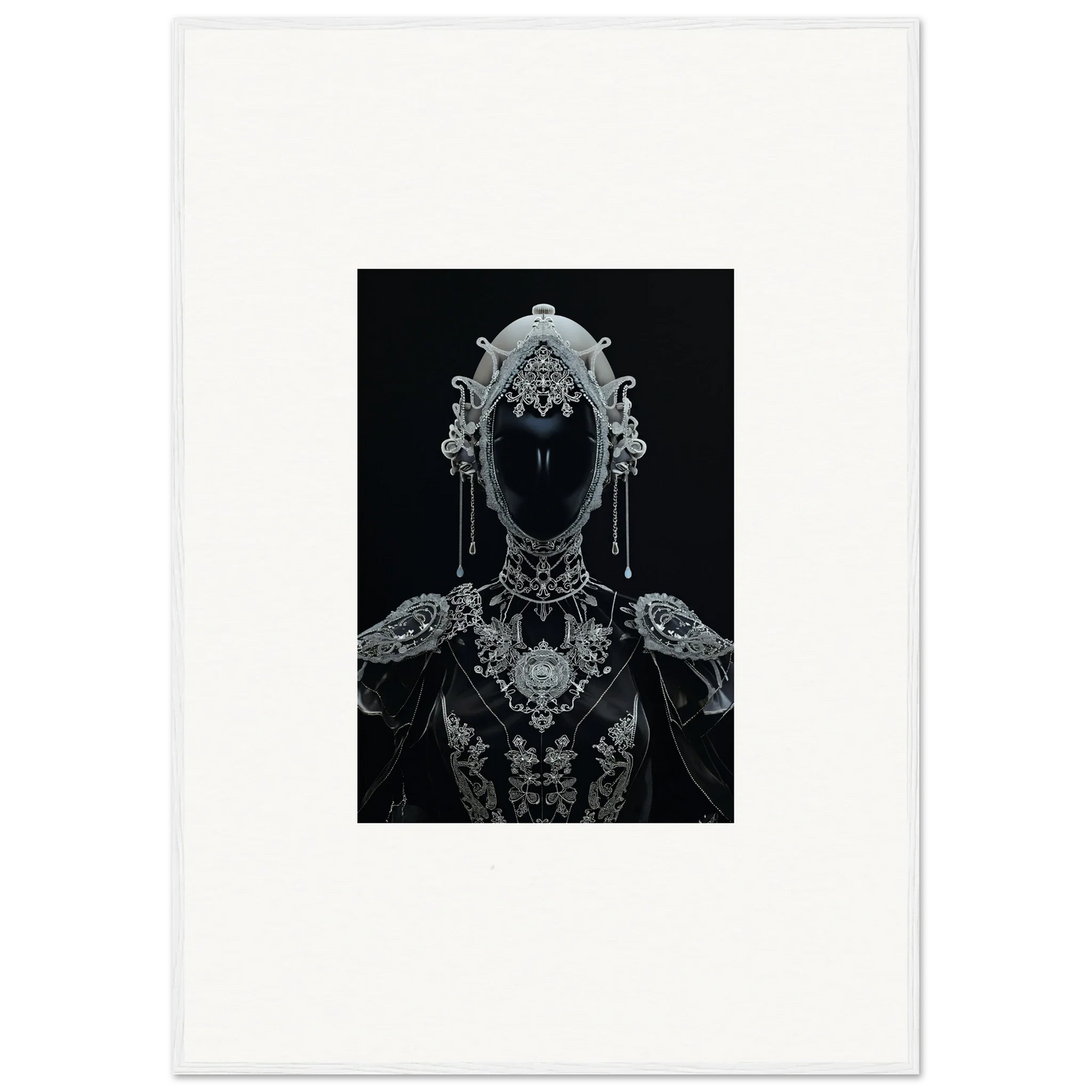 Ornate Gothic-style mask for a stunning Nebulae Princess room decoration canvas print