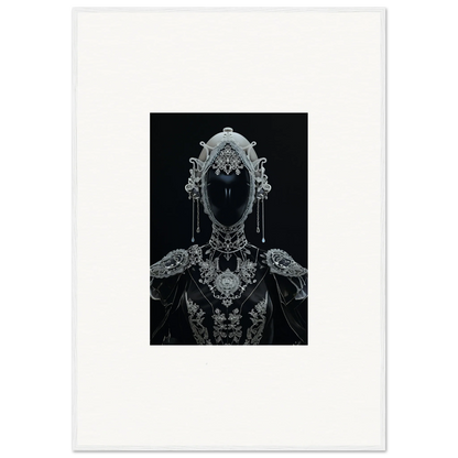 Ornate Gothic-style mask for a stunning Nebulae Princess room decoration canvas print