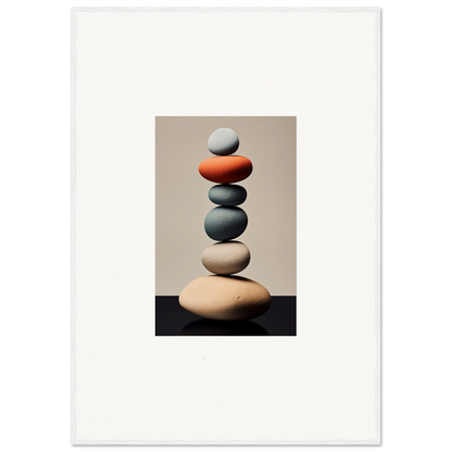 Colorful balanced stones for a serene touch in your Room Decoration - Dreams Remember canvas print