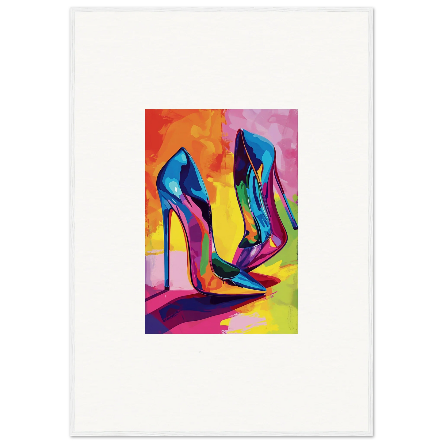 Vibrant high-heeled stiletto Eclipse Shoes perfect for room decoration and style