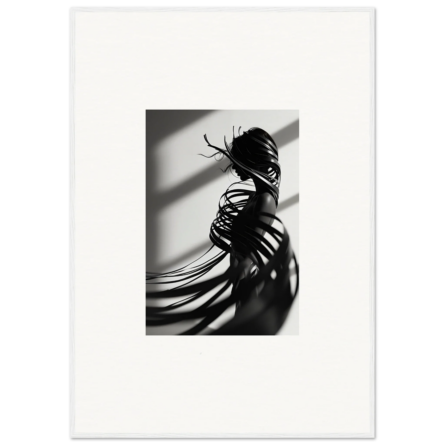 Silhouette art with dramatic shadows for a stunning Canvas Print of Serpentine Harmony