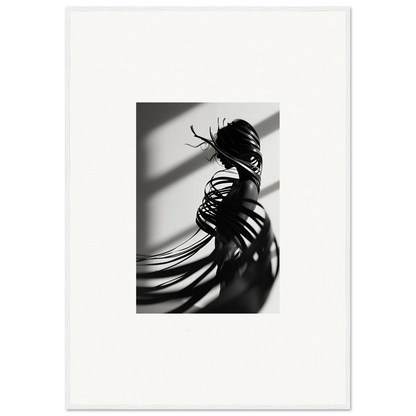 Silhouette art with dramatic shadows for a stunning Canvas Print of Serpentine Harmony