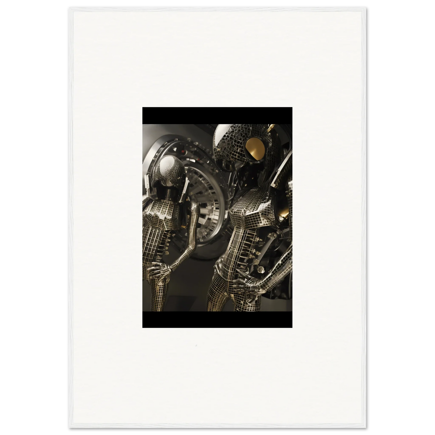 Metallic skeletal figures with unique details for a cool Muse Web canvas print