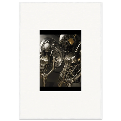 Metallic skeletal figures with unique details for a cool Muse Web canvas print