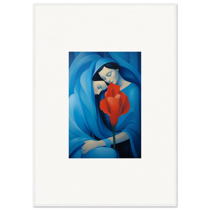 Stylized painting of a mother and child, perfect for Hues Fuse Twilight canvas print decor