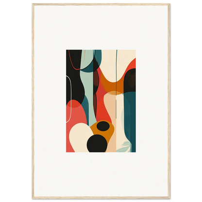 Abstract canvas print with bold colors and curves for a stylish Troubadour Aria room decoration