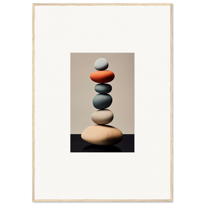 Stack of colorful stones for a tranquil vibe in Dreams Remember canvas print decor