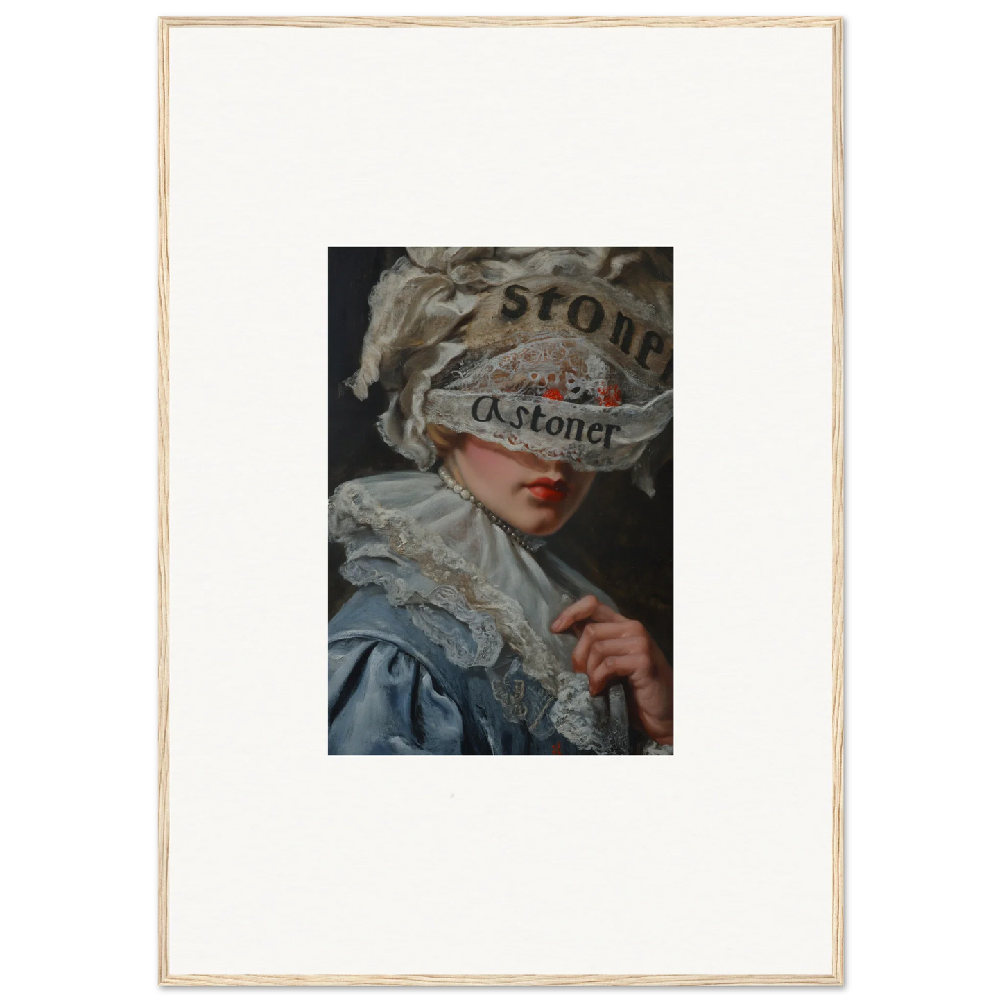 Portrait of a person in a stunning lace headdress for beautiful veil cognition canvas print