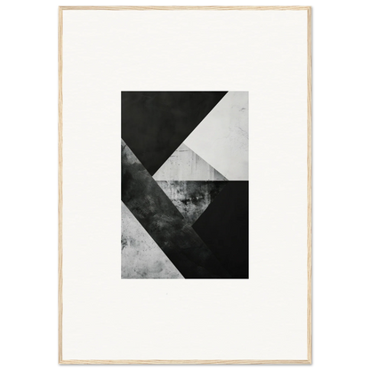 Abstract black and white triangular canvas print perfect for modern room decoration