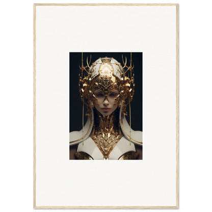 Ornate canvas print of an Ethereal Sovereign with a stunning golden headdress