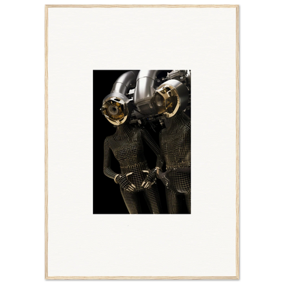 Metallic robot torso art print perfect for synth boundaries room decoration