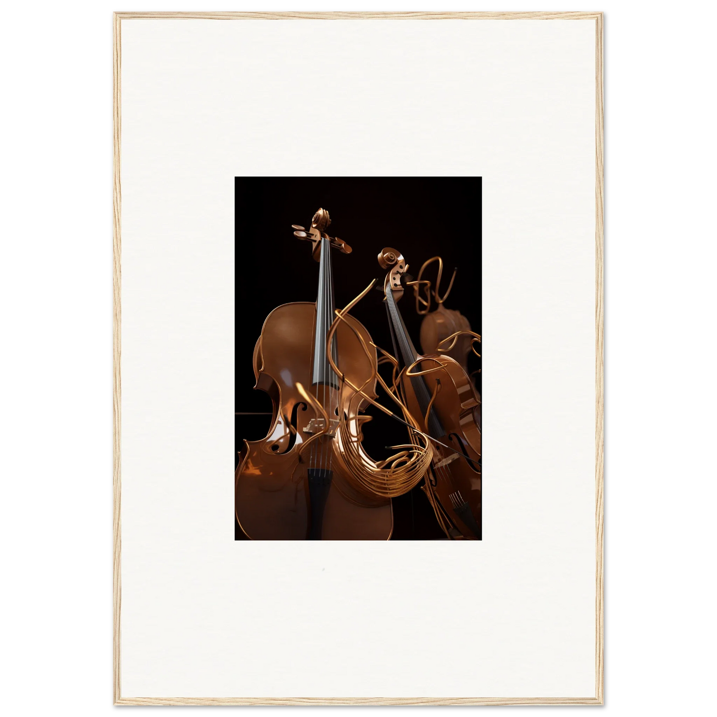 Strings Opera canvas print showcasing a collection of stringed musical instruments