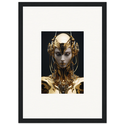 Futuristic golden robotic figure art for your room decoration by Chirping Inventrix