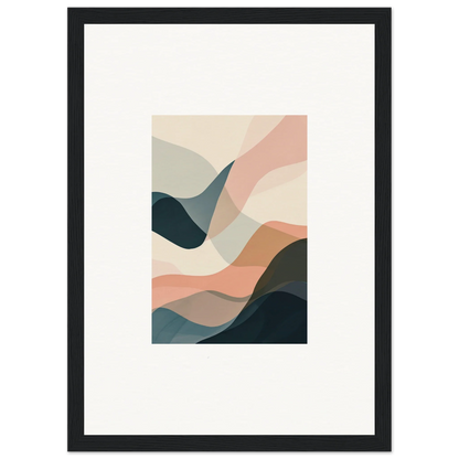 Abstract canvas print with flowing shapes in pastels, perfect for room decoration