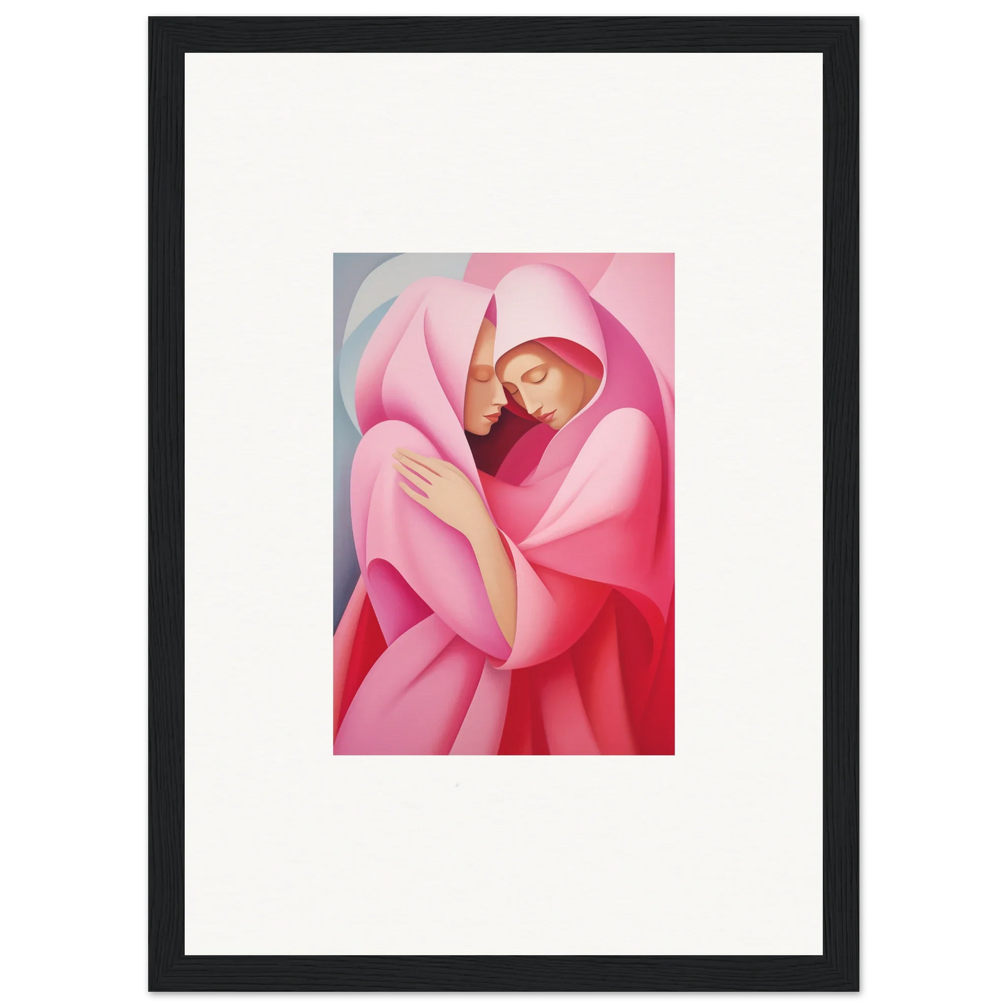 Abstract figure in pink fabric on Glimmer Verse Tapestry for stylish room decoration