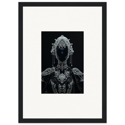 Gothic Nebulae Princess canvas print with ornate figure and intricate metallic details