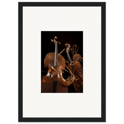 Beautiful Wooden Stringed Instruments for Strings Opera Room Decoration Canvas Print