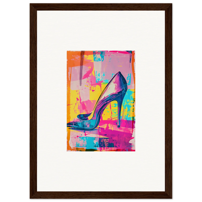 Colorful high-heeled shoe in vibrant abstract style for the Heel Phenomenon collection