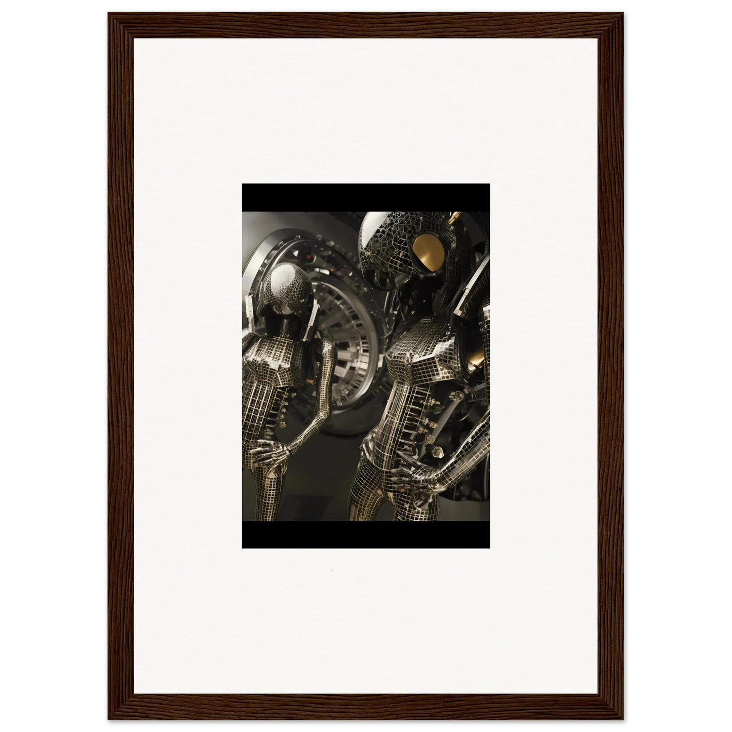 Close-up of saxophone keys, perfect for Muse Web room decoration canvas print