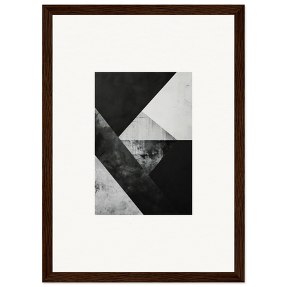 Framed abstract black and white geometric wall art for stylish room decoration