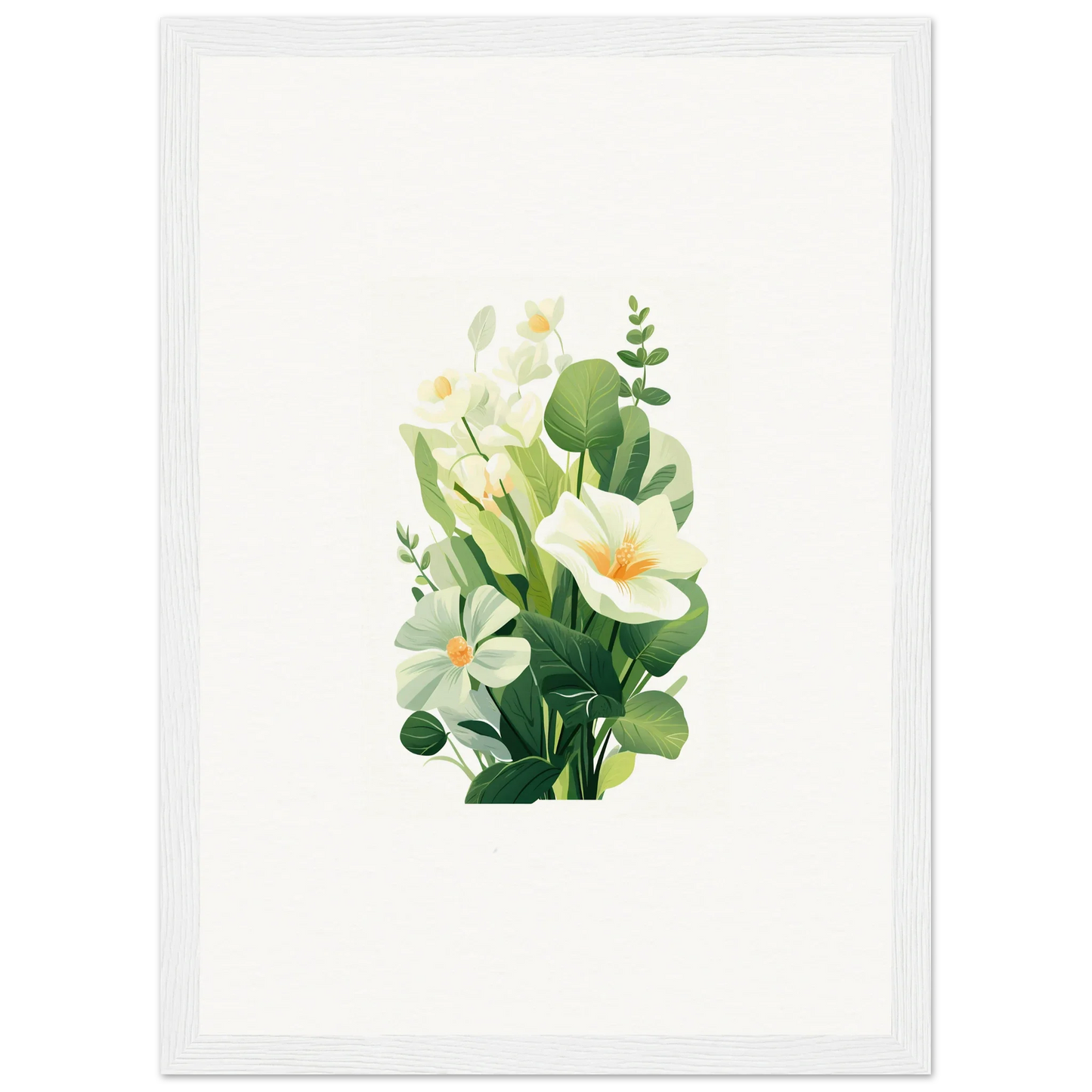 Delicate watercolor bouquet for a charming room decoration, perfect canvas print of garden whispers