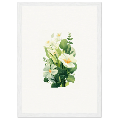 Delicate watercolor bouquet for a charming room decoration, perfect canvas print of garden whispers