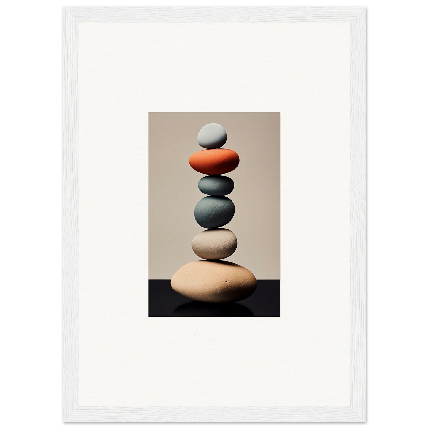 Stack of colorful stones symbolizing dreams remember for stylish room decoration canvas print