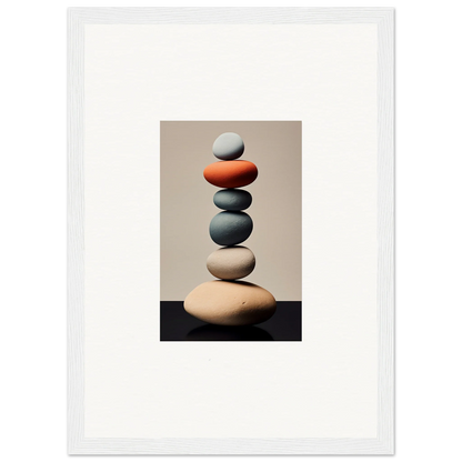 Stack of colorful stones symbolizing dreams remember for stylish room decoration canvas print