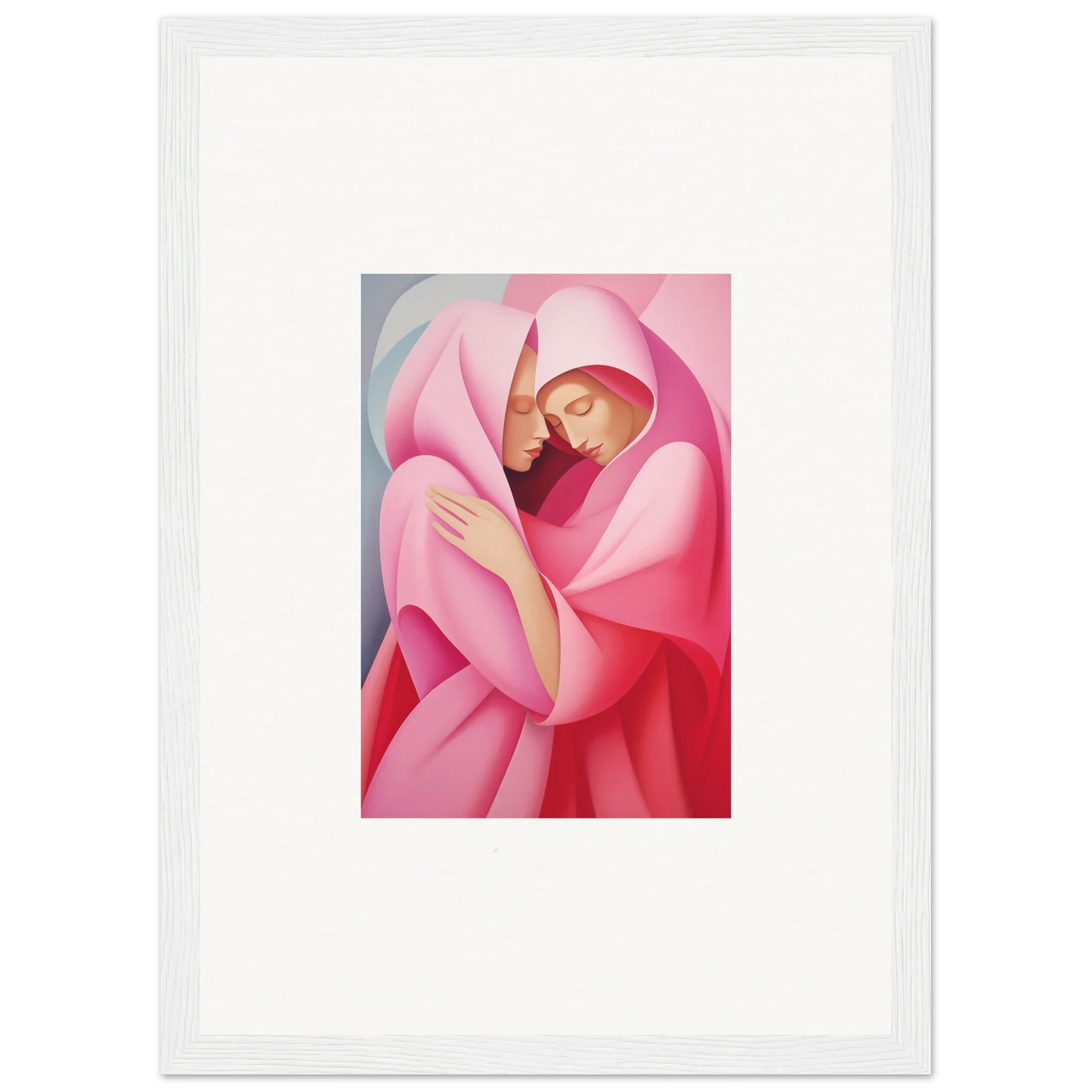 Abstract figure in flowing pink fabric, perfect for a Verse Tapestry room decoration