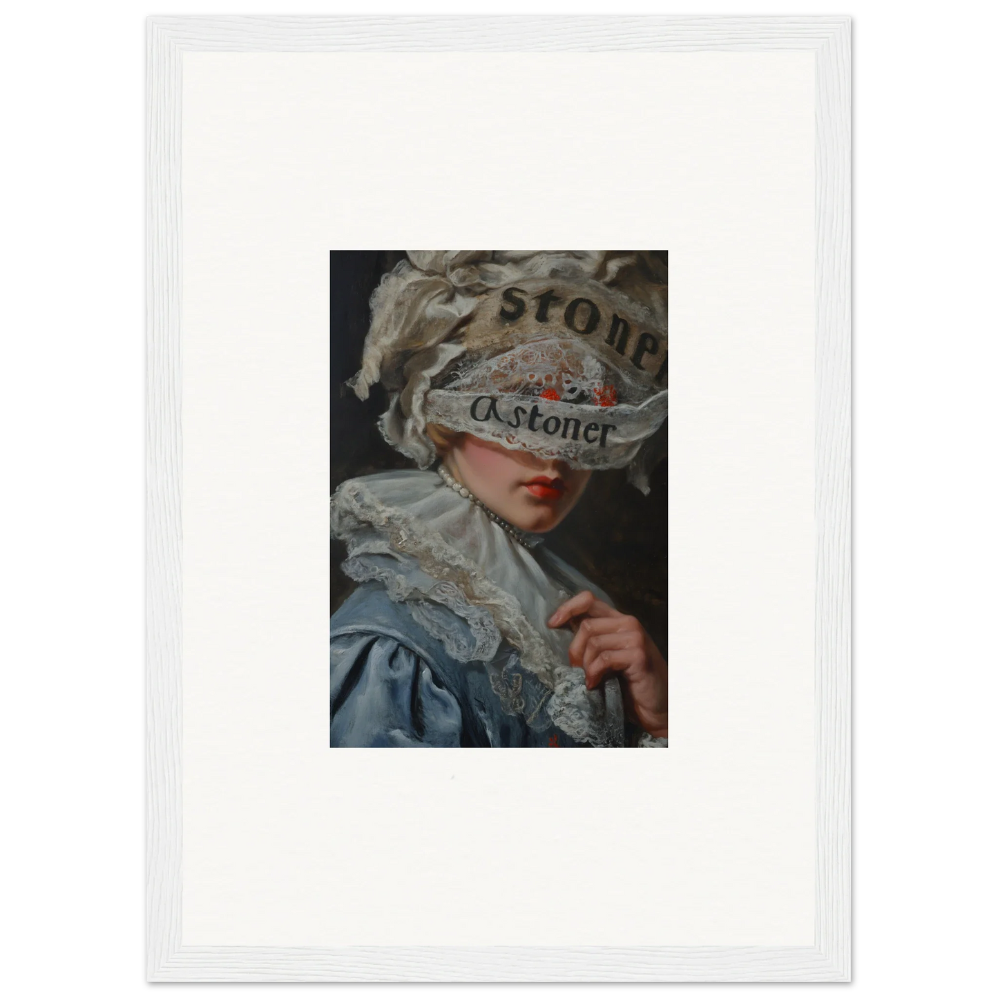 Portrait of a person in a cool headdress, perfect for your Veil Cognition canvas print