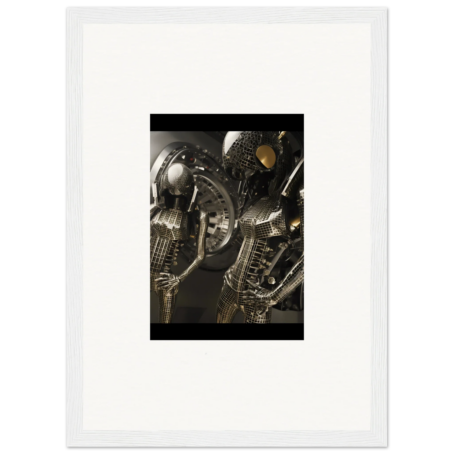 Close-up of Saxophone keys, perfect for music lovers and canvas print decor in Muse Web