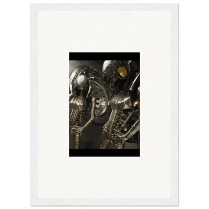 Close-up of Saxophone keys, perfect for music lovers and canvas print decor in Muse Web